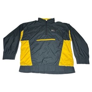 Vintage Adidas Torsion Black Yellow Windbreaker Track Jacket Men’s Size Large